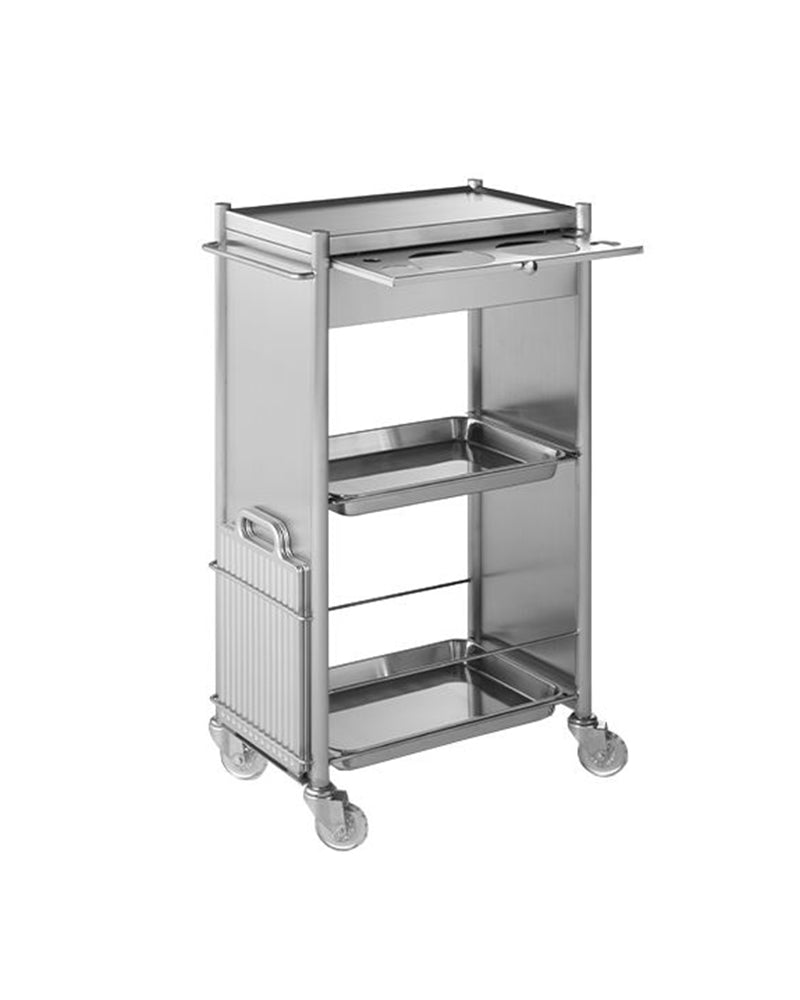 D-Galley - Aliuminio kirpyklos vežimėlis - Su stalčiumi