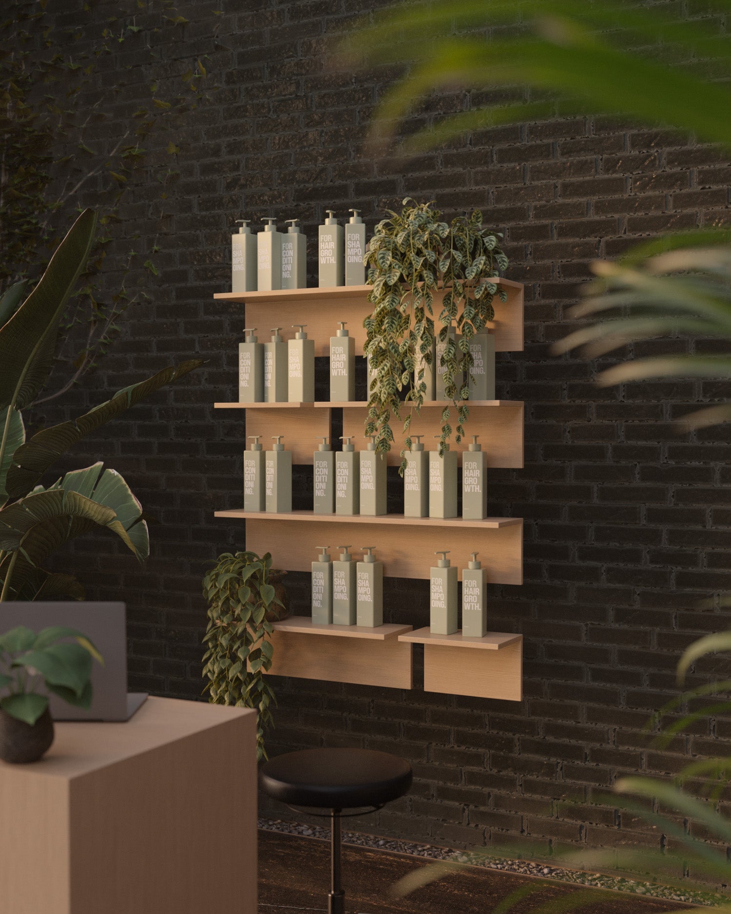 Display Oak - 32cm lentyna su uosio medienos raštu