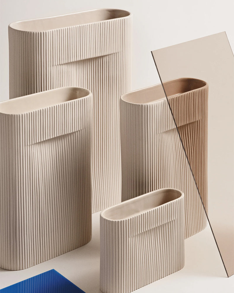 Ridge - Smėlio spalvos gėlių vaza 48,5cm