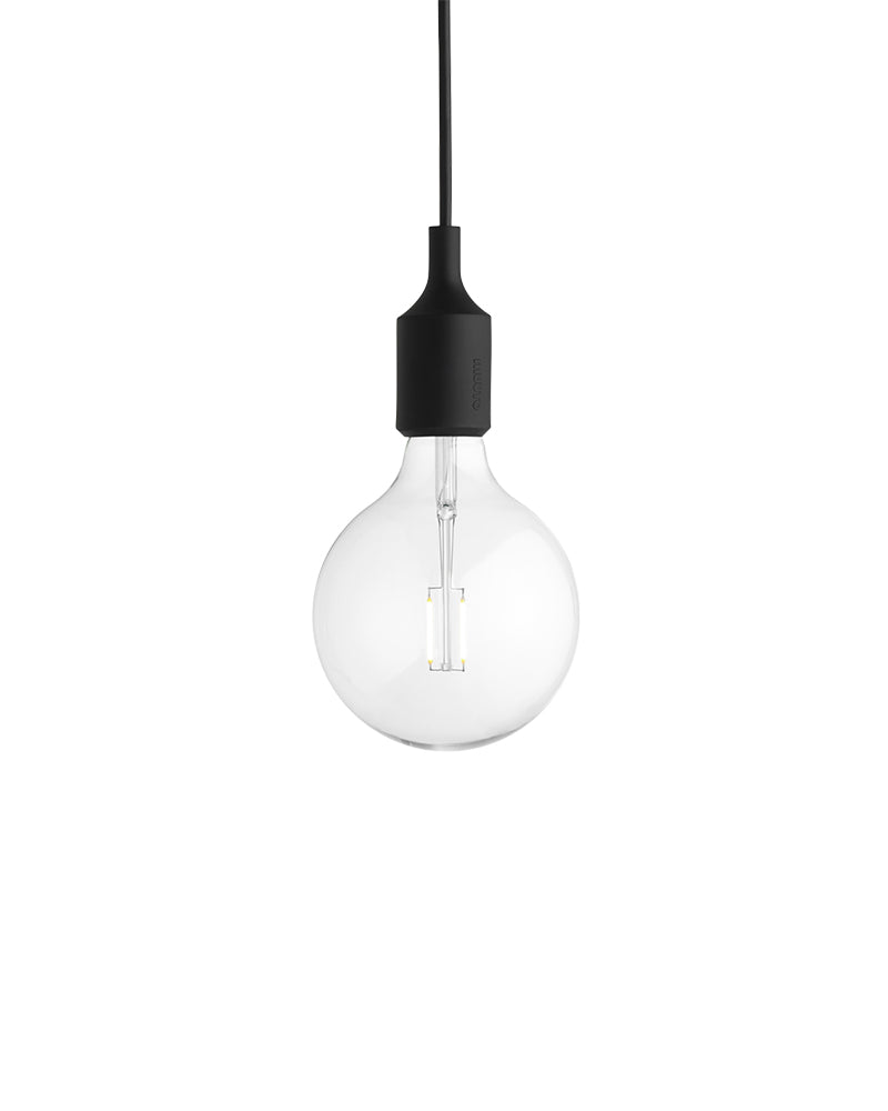 E27 LED - Juoda lubų lempa
