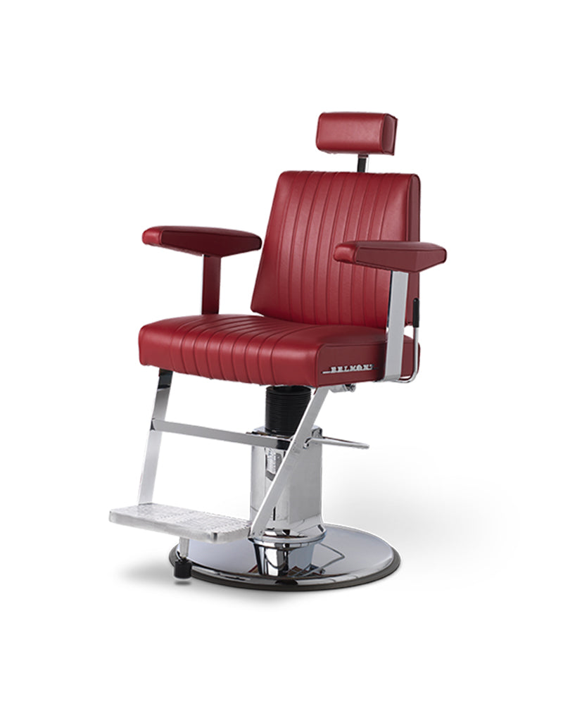 Dainty - Raudona barber kėdė iš nerūdijančio plieno
