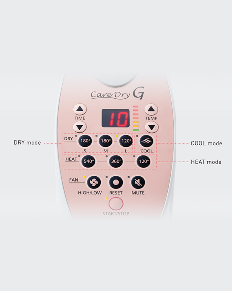 Care Dry G - Rožinis klimazonas - Chromuotas žvaigždės formos pagrindas
