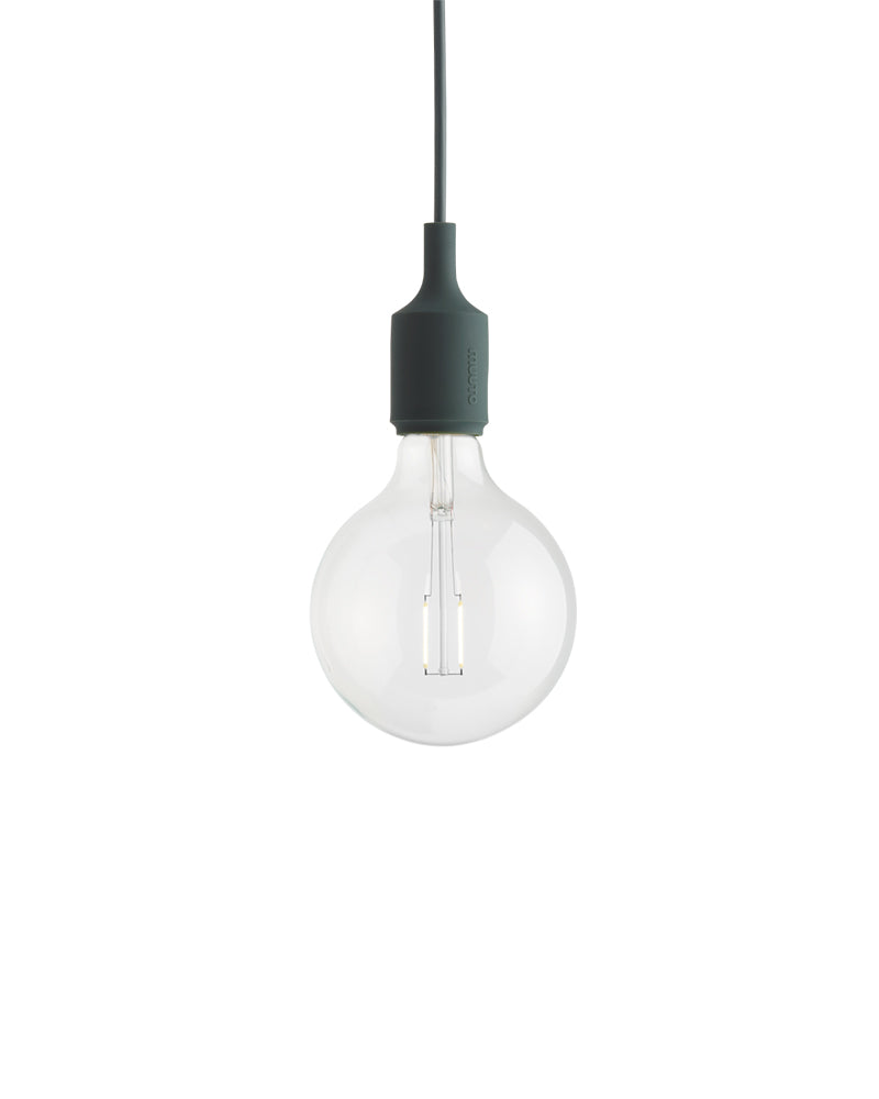 E27 LED - Tamsiai žalia lubų lempa