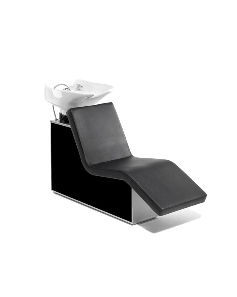 Wellness Sofa - Juoda galvos plautuvė su baltu dubenėliu