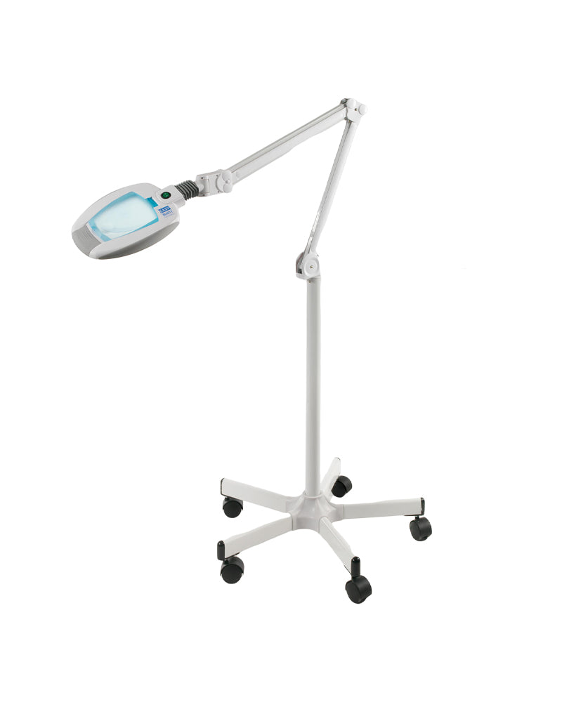 LED lupa ant stovės su ratukais