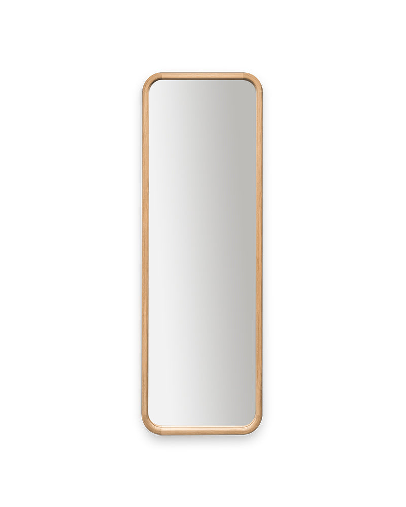 Linea Oak - Kirpėjo veidrodis su uosio medienos rėmu