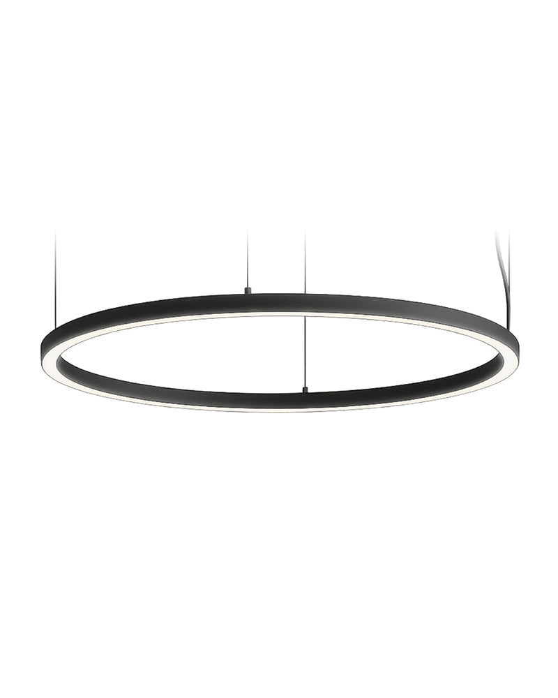 Sun Circle LED - Juoda apvali darbo šviesa - ø100cm