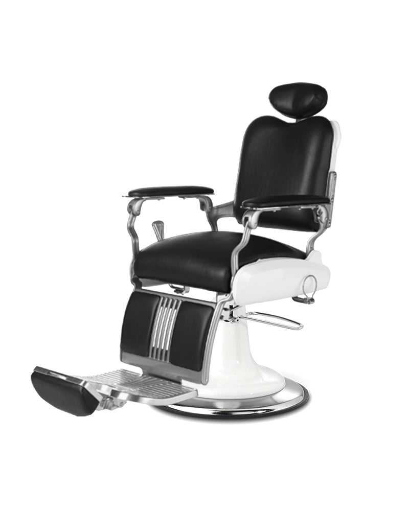Legacy 95 - Juoda ir balta klasikinė barber kėdė
