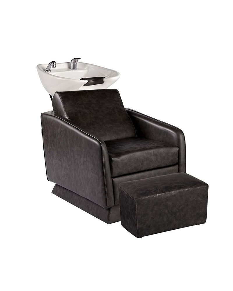 Ottoman Textured black - Kojų atrama galvos plautuvei
